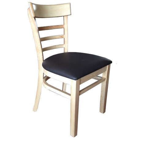 York Timber Restaurant Chair - Black Cushion York Timber Restaurant Chair - Black Cushion